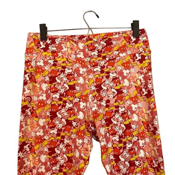LuLaRoe X Disney T&C Red Multicolor Mickey Mouse Leggings Women Sz S - Picture 5 of 7